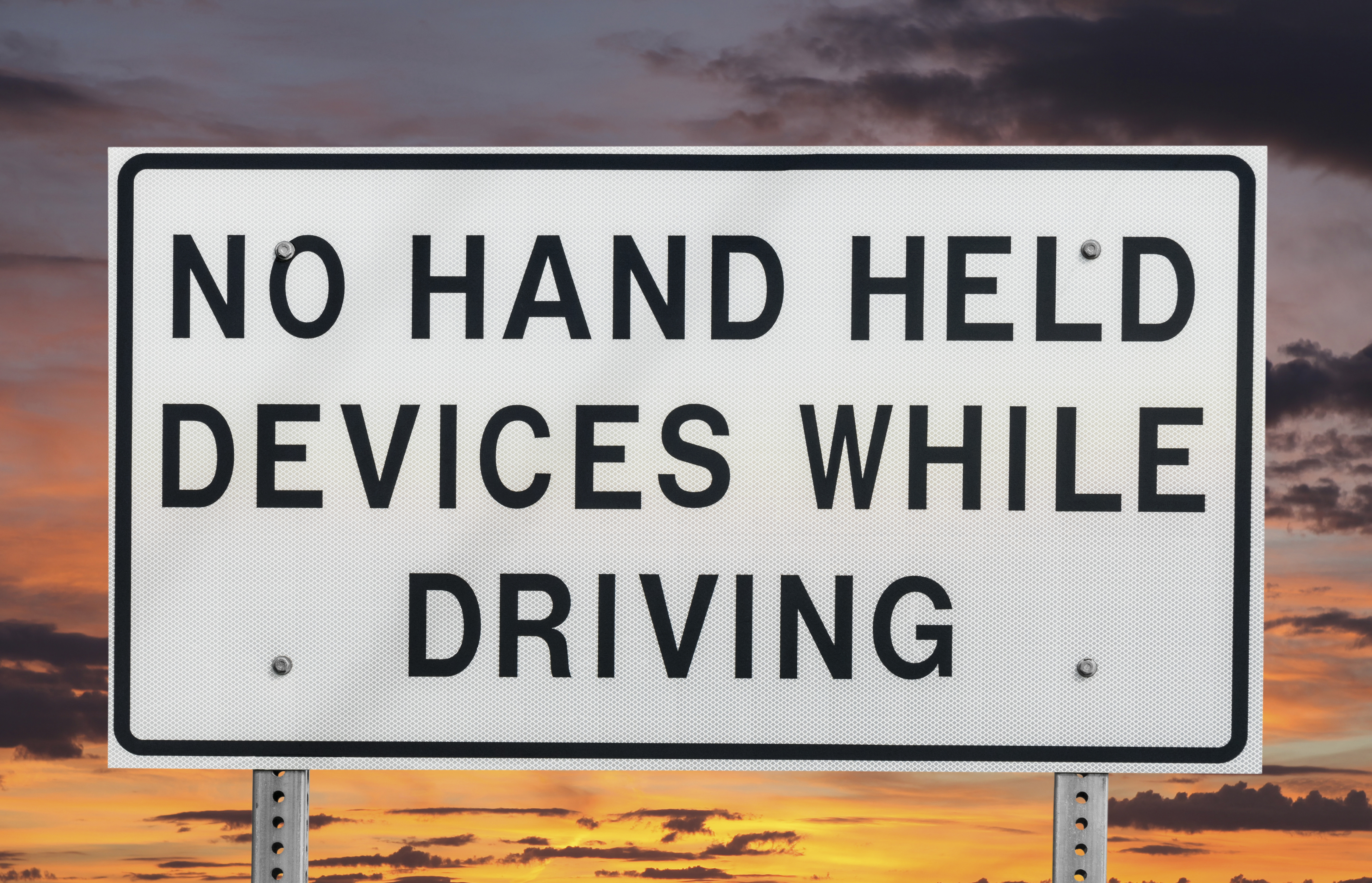No Hand Held Devices While Driving